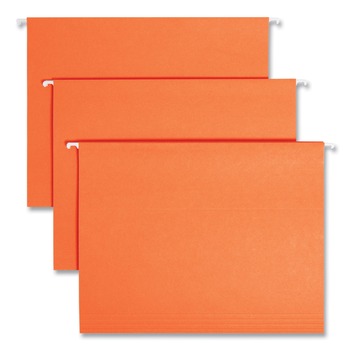 Smead 64065 Colored Hanging File Folders, Letter Size, 1/5-Cut Tab, Orange, 25/box