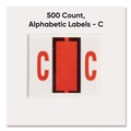 Labels | Smead 67073 1 in. x 1.25 in. C Color-Coded End Tab Filing Labels - White (500/Roll) image number 1