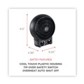 Heaters | Alera ALEHEFF10B 1500 Watts 8.25 in. x 4.37 in. x 9.5 in. Heater Fan - Black image number 3