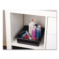 Boxes & Bins | Storex 62516U05C Storage Tray, Flat, 0.8 gal, 10.65-in x 10.65-in x 2.96-in, Black, 5/Pack image number 2