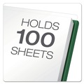 File Folders | Oxford 55856EE 8.5 in. x 11 in. 0.5 in. Capacity Report Cover - Clear/Hunter Green (25/Box) image number 5