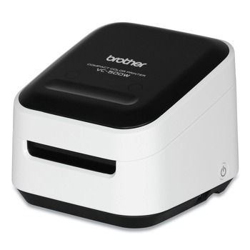 TAPES AND ADHESIVES | Brother VC500W 7.5 mm/s Print Speed 4.4 in. x 4.6 in. x 3.8 in. Versatile Compact Color Label and Photo Printer with Wireless Networking