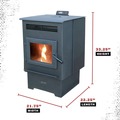  | Cleveland Iron Works F500200 34,000 BTU Medium Pellet Stove image number 3