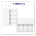 Just Launched | Avery 11140 Ready Index 11 in. x 8.5 in. 12-Tab Customizable TOC 1 to 12 Tab Dividers - Black/White (1-Set) image number 5