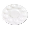 Arts & Crafts Supplies | Creativity Street PAC5924 Round Plastic Paint Trays for Classroom - White (10/Pack) image number 0