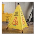 Floor Signs & Safety Signs | Carlisle 3694204 18 x 22.25 x 20 Pop-Up Caution Cone - Yellow image number 4