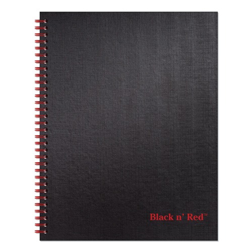 Notebooks & Pads | Black n' Red K67030 11 in. x 8.5 in. Sheets 1-Subject Wide/Legal Rule SCRIBZEE Compatible Hardcover Twinwire Notebooks - Black/Red Cover image number 0