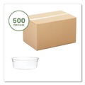 Food Trays, Containers, and Lids | Vegware CF-DC-08 4.6 in. x 1.5 in. 8 oz. Compostable Plastic Round Deli Pots - Clear (500/Carton) image number 5