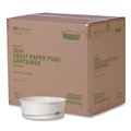 Food Trays, Containers, and Lids | Eco-Products EP-BSC32S-GS 7.28 in. Diameter x 2.48 in. GreenStripe Paper Food Containers - White (300/Carton) image number 0