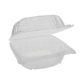 Food Trays, Containers, and Lids | Pactiv Corp. YCI821600000 SENSATION SmartLock 5.74 x 5.95 x 3.1 Plastic Hinged Lid Container - Clear (500/Carton) image number 0