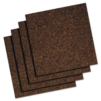 Quartet 101 12 in. x 0.38 in. x 12 in. Cork Panels - Brown (4/Pack)