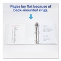 Binders | Avery 17030 3 Slant Rings 3 in. Capacity 11 in. x 8.5 in. Durable View Binder with DuraHinge - White (4/Pack) image number 6