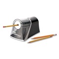 Pencil Sharpeners | Westcott 15510 4.25 in. x 7 in. x 4.75 in. AC-Powered iPoint Evolution Axis Pencil Sharpener - Black/Silver image number 4