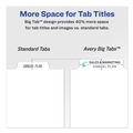 Dividers & Tabs | Avery 11491 11 in. x 8.5 in. 8-Tab Big Tab Clear Label Dividers - White Tabs/White (1-Set) image number 6