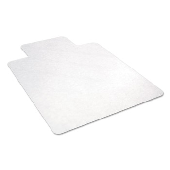 Alera CM2E232ALEPL 45 x 53 All Day Use Non-Studded Chair Mat for Hard Floors - Clear
