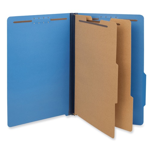 Back to School Sale | Universal UNV10311 2 Dividers 6 Fasteners Bright Colored Pressboard 2 in. Expansion Classification Folders - Legal Size, Cobalt Blue (10/Box) image number 0