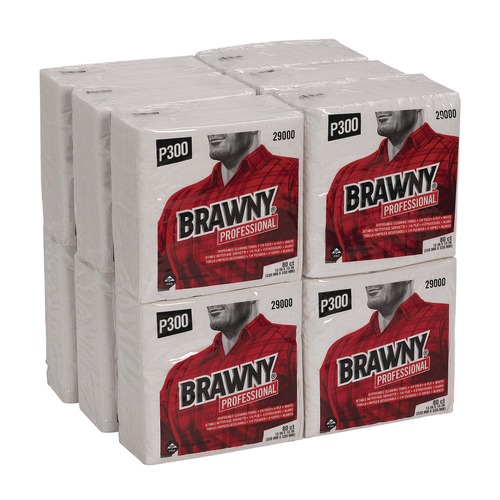 Cleaning & Janitorial Supplies | Georgia-Pacific 29000 13 in. x 13 in. Brawny Industrial Scrim All Purpose Wipers  - White (12/Carton) image number 0