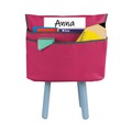 Office Filing Cabinets & Shelves | C-Line 10417 18 x 13.25 Fabric/Vinyl Chair Cubbies for Most Classroom Chair Styles - Sunset Red/Large image number 2