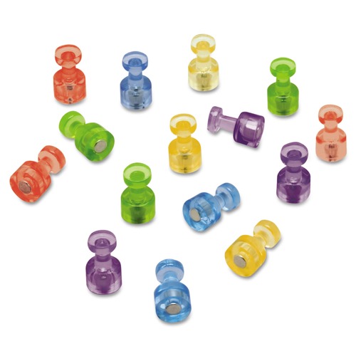 Push Pins | Quartet MPPC 0.75 in. Magnetic "Push Pins" - Assorted (20/Pack) image number 0