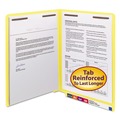 File Folders | Smead 25940 0.75 in. Expansion Heavyweight Colored End Tab 2-Fastener Folders - Letter Size/Yellow Exterior (50/Box) image number 4