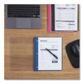 Report Covers & Pocket Folders | Universal UNV57122 0.5 in. Capacity 8.5 in. x 11 in. Prong Fastener Clear Front Report Cover - Clear/Dark Blue (25/Box) image number 4