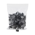 Binding Spines & Combs | Universal UNV10199VP Binder Clips in Zip-Seal Bag - Mini, Black/Silver (144/Pack) image number 0