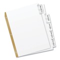 Clearance Center | Avery 11122 Big Tab 11 in. x 8.5 in. 5-Tab Double-Sided Gold Edge Reinforcing Insertable Dividers - Clear Tabs/White (1-Set) image number 1