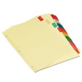 Dividers & Tabs | Universal UNV21872 11 in. x 8.5 in. 8-Tab Insertable Tab Index - Buff, Assorted Tabs (6/Pack) image number 0