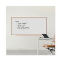 White Boards | Universal UNV43620 96 in. x 48 in. Deluxe Melamine Dry Erase Board - Melamine White Surface, Oak Fiberboard Frame image number 6