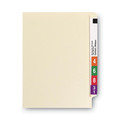 File Folders | Smead 27110 9.5 in. High Front Reinforced Straight Tabs Legal Size 0.75 in. Expansion Heavyweight End Tab Folders - Manila (100/Box) image number 0