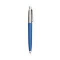 Pens | Parker 2076052 0.7 mm Medium Jotter Retractable Ballpoint Pen - Blue Ink, Royal Blue/Chrome Barrel image number 0