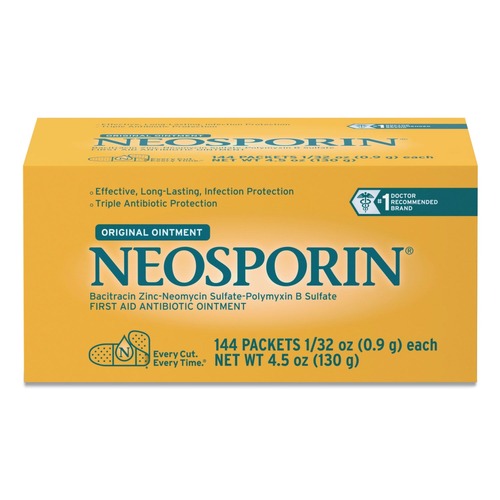 First Aid | Neosporin 510425700 0.03 oz. Packet Antibiotic Ointment (144/Box) image number 0