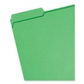 File Folders | Smead 12134 0.75 in. Expansion Reinforced 1/3-Cut Top Tab Colored File Folders - Letter Size/Green (100/Box) image number 1