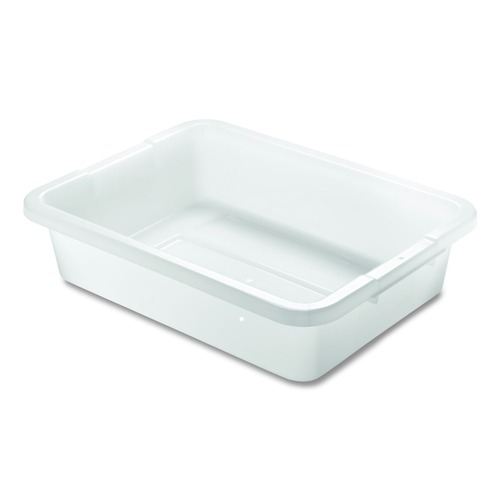 Cleaning Carts | Rubbermaid Commercial FG334992WHT 15 in. x 20 in. x 5 in. Bus/Utility Box - White image number 0
