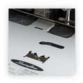 Staple Punches | Swingline A7074650B 160-Sheet Antimicrobial Protected Adjustable 2-To-3 9/32 in. Hole Punch - Putty/Gray image number 3