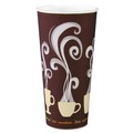 Cups and Lids | Dart DWTG24ST Thermoguard 24 oz. Insulated Paper Hot Cups - Steam Print (600/Carton) image number 0