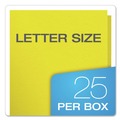 File Folders | Oxford 57709 11 in. x 8.5 in. 0.5 in. Capacity Twin-Pocket Folders with 3 Fasteners - Yellow (25/Box) image number 6