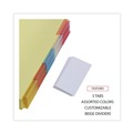 Dividers & Tabs | Universal UNV20860 Deluxe Extended Insertable Tab Indexes with 5 Assorted Tabs - Buff (24/Box) image number 4