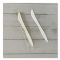 Cutlery | Boardwalk BWKKNIFEMWPPIW 5.86 in. Mediumweight Wrapped Polypropylene Plastic Knife Cutlery - White (1000/Carton) image number 4