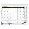Back to School Sale | House of Doolittle 197 22 in. x 17 in. 12-Month (Jan-Dec) 2026 Recycled Desk Pad Calendar - Wild Flowers Artwork image number 4