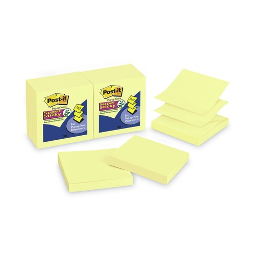 Notebooks & Pads | 3M R330-12SSC 3 in. x 3 in. Pop-up Note Refill - Canary Yellow (12/Pack) image number 0