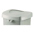 Trash Cans | Rubbermaid Commercial FG268988GRAY Untouchable 16 in. Square Swing Top Lid - Gray image number 2