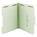 File Folders | Smead 20003 1 in. Expansion 2 Fasteners Legal Size Recycled Pressboard Fastener Folders - Gray-Green Exterior (25/Box) image number 1