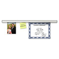 Desk Shelves | Advantus 2000 1.5 in. x 24 in. Grip-A-Strip Display Rails - Satin Aluminum image number 1