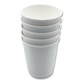 Cups and Lids | Boardwalk BWKDW10HCUP 10 oz. Double-Walled Paper Hot Cups - White (500/Carton) image number 2