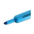 Highlighters | Universal UNV08864 Fluorescent Ink Chisel Tip Desk Highlighters - Blue (1 Dozen) image number 3
