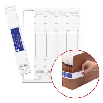 Smead 68001 1.63 in. x 10.13 in. Viewables Pocket Label Pulls - White (45/Pack)