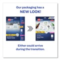 Labels | Avery 35703 2.5 in. x 2.5 in. Square Clean Edge Cards with Sure Feed Technology for Laser Printers - White (180 Cards, 9 Cards/Sheet, 20 Sheets/Pack) image number 8