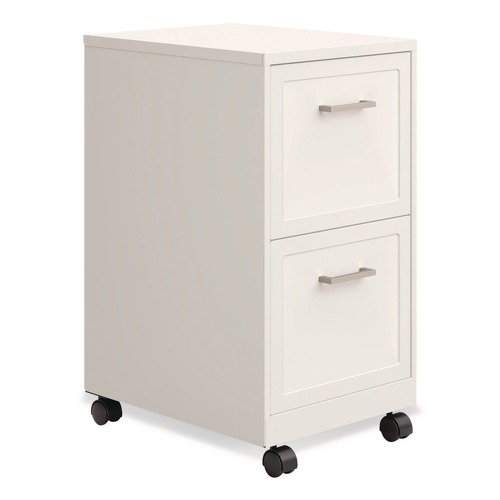 Office Filing Cabinets & Shelves | Alera 26414 Two-Drawer Mobile Vertical File 2 Letter-Size File Drawers 14.25 x 18 x 26.7 - Pearl White image number 0