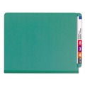 File Folders | Smead 26785 2 in. Expansion End Tab Pressboard Classification Folders with 6 SafeSHIELD Fasteners - Letter Size/Green (10/Box) image number 2